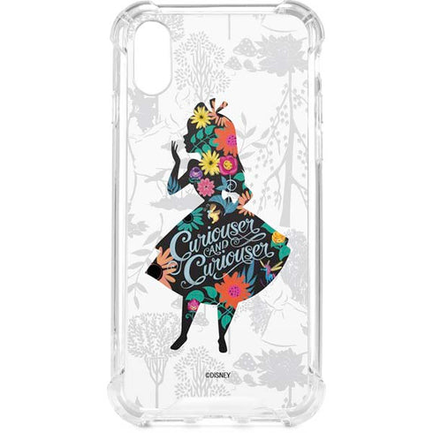 Disney Alice in Wonderland (animated) Silhouette Curiouser and Curiouser iPhone XS Clear Case