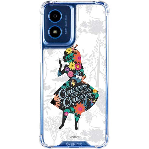 Disney Alice in Wonderland (animated) Silhouette Curiouser and Curiouser Moto G 5G (2024) Clear Case