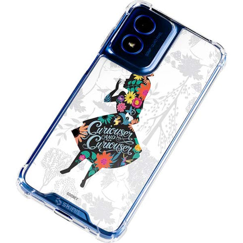 Disney Alice in Wonderland (animated) Silhouette Curiouser and Curiouser Moto G Play 4G (2024) Clear Case