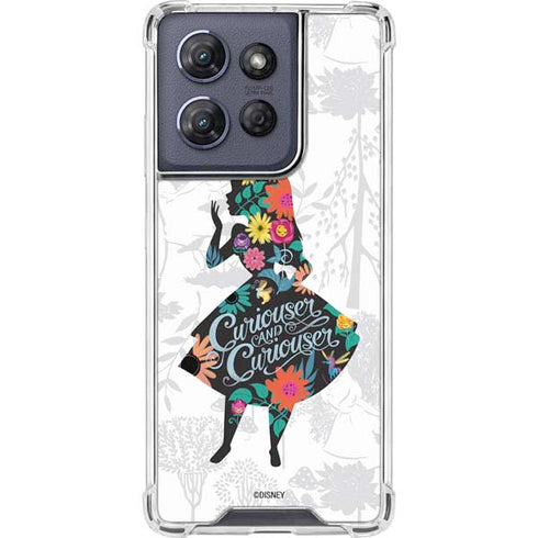 Disney Alice in Wonderland (animated) Silhouette Curiouser and Curiouser Moto G Play 5G (2025) Clear Case