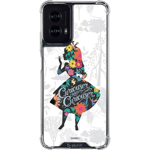 Disney Alice in Wonderland (animated) Silhouette Curiouser and Curiouser Moto G Power 5G (2024) Clear Case