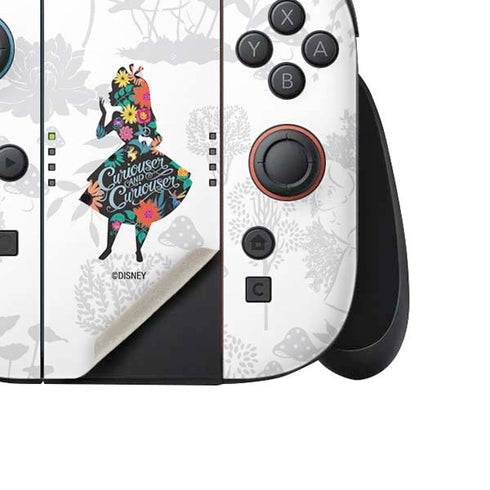 Disney Alice in Wonderland (animated) Silhouette Curiouser and Curiouser Nintendo Switch 2 (2025) Joy-Con Controller Skin