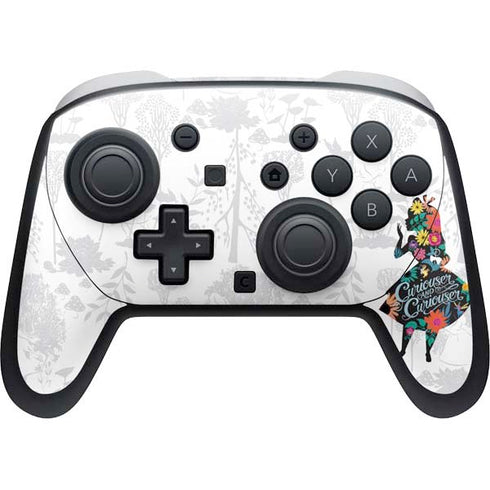 Disney Alice in Wonderland (animated) Silhouette Curiouser and Curiouser Nintendo Switch 2 (2025) Pro Controller Skin