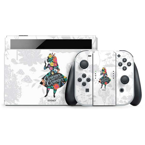 Disney Alice in Wonderland (animated) Silhouette Curiouser and Curiouser Nintendo Skins