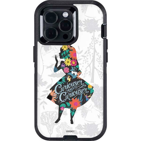 Disney Alice in Wonderland (animated) Silhouette Curiouser and Curiouser Otterbox Defender iPhone Skin