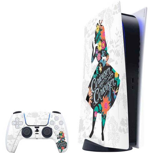 Disney Alice in Wonderland (animated) Silhouette Curiouser and Curiouser PlayStation PS5 Skins