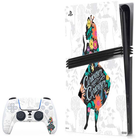 Disney Alice in Wonderland (animated) Silhouette Curiouser and Curiouser PlayStation PS5 Skins