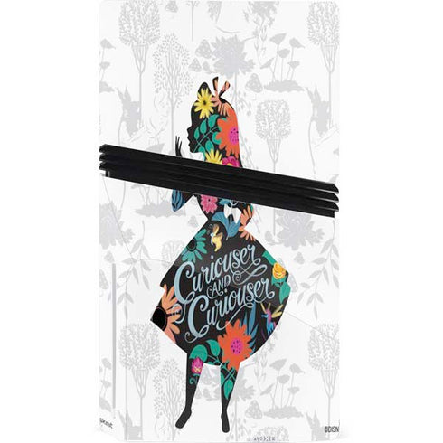 Disney Alice in Wonderland (animated) Silhouette Curiouser and Curiouser PS5 Pro Disk Bundle Skin