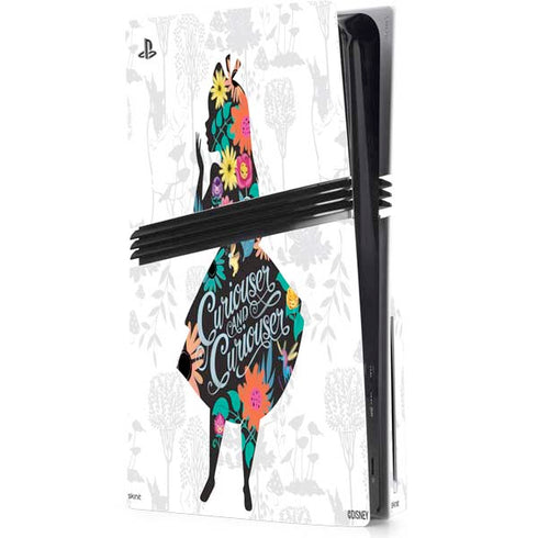 Disney Alice in Wonderland (animated) Silhouette Curiouser and Curiouser PS5 Pro Disk Console Skin