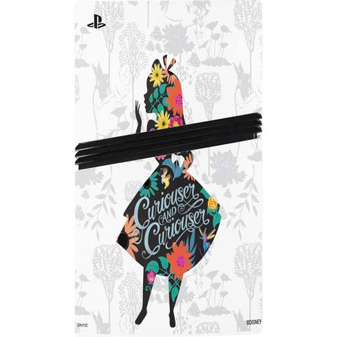 Disney Alice in Wonderland (animated) Silhouette Curiouser and Curiouser PS5 Pro Disk Console Skin