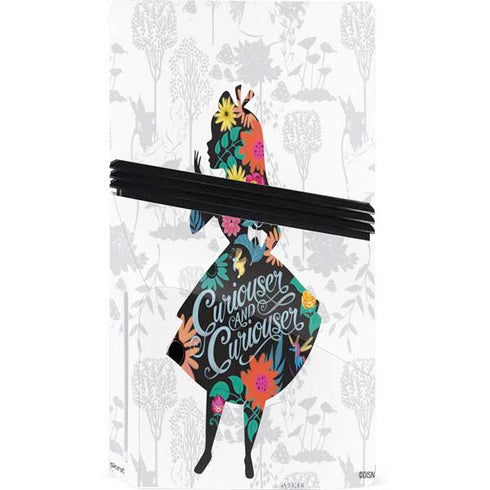 Disney Alice in Wonderland (animated) Silhouette Curiouser and Curiouser PS5 Pro Disk Console Skin