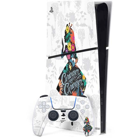 Disney Alice in Wonderland (animated) Silhouette Curiouser and Curiouser PlayStation PS5 Skins