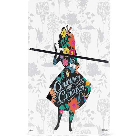 Disney Alice in Wonderland (animated) Silhouette Curiouser and Curiouser PS5 Slim Digital Edition Console Skin
