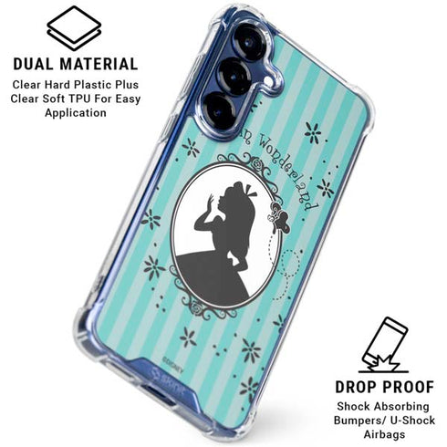 Disney Alice in Wonderland (animated) Silhouette in the Mirror Galaxy S25 Plus Clear Case