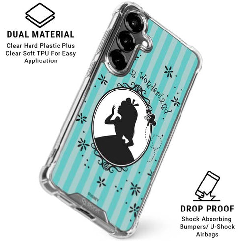 Disney Alice in Wonderland (animated) Silhouette in the Mirror Galaxy S26 Plus Clear Case