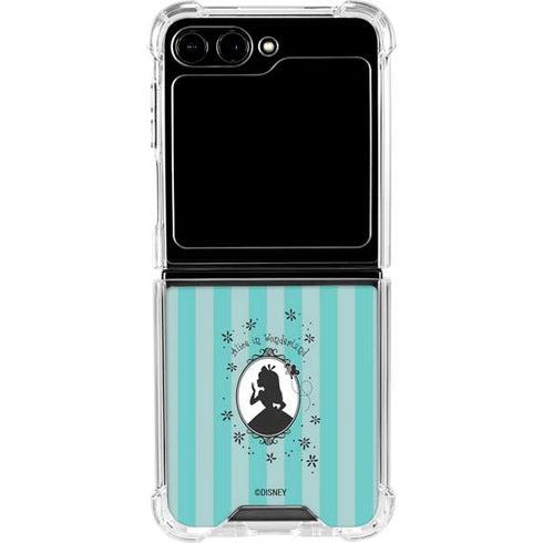 Disney Alice in Wonderland (animated) Silhouette in the Mirror Galaxy Z Flip6 Clear Case