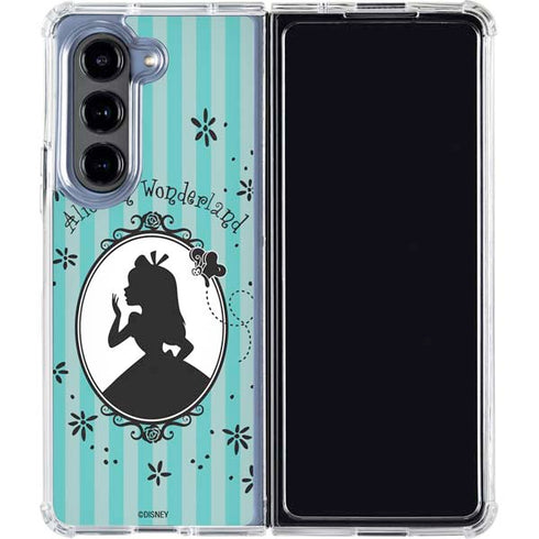 Disney Alice in Wonderland (animated) Silhouette in the Mirror Galaxy Z Fold5 5G Clear Case