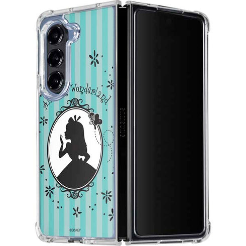 Disney Alice in Wonderland (animated) Silhouette in the Mirror Galaxy Z Fold5 5G Clear Case
