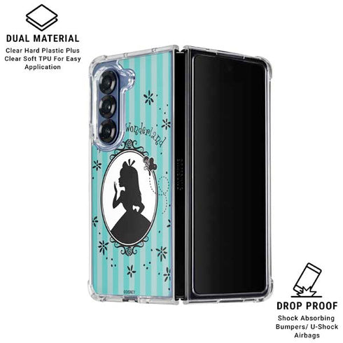 Disney Alice in Wonderland (animated) Silhouette in the Mirror Galaxy Z Fold6 Clear Case