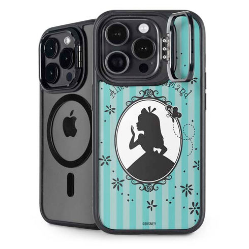 Disney Alice in Wonderland (animated) Silhouette in the Mirror iPhone 14 Pro Kickstand Case