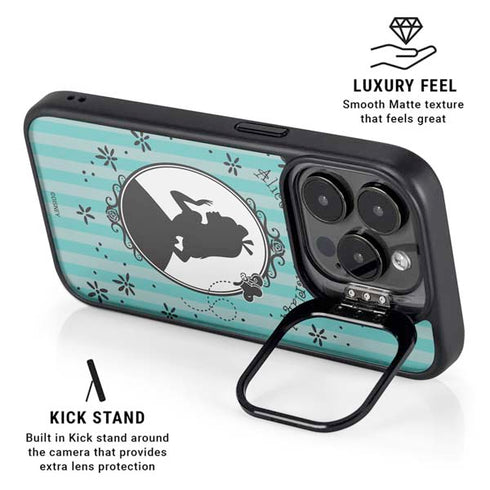 Disney Alice in Wonderland (animated) Silhouette in the Mirror iPhone 14 Pro Kickstand Case