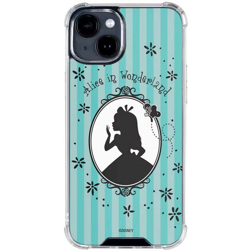 Disney Alice in Wonderland (animated) Silhouette in the Mirror iPhone 15 Clear Case