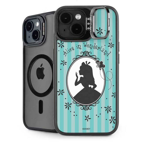 Disney Alice in Wonderland (animated) Silhouette in the Mirror iPhone 15 Plus Kickstand Case