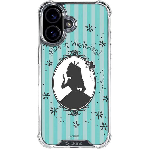 Disney Alice in Wonderland (animated) Silhouette in the Mirror iPhone 16 Plus Clear Case