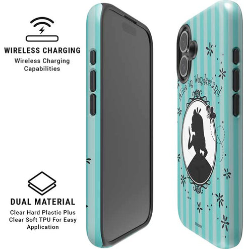 Disney Alice in Wonderland (animated) Silhouette in the Mirror iPhone 16 Plus Magsafe Impact Case