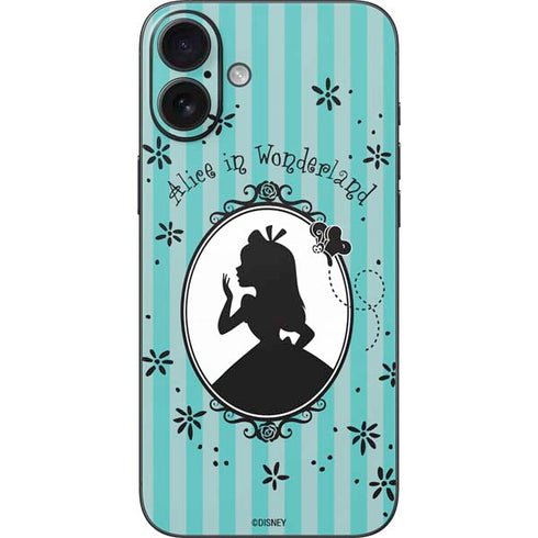 Disney Alice in Wonderland (animated) Silhouette in the Mirror iPhone 16 Plus Skin