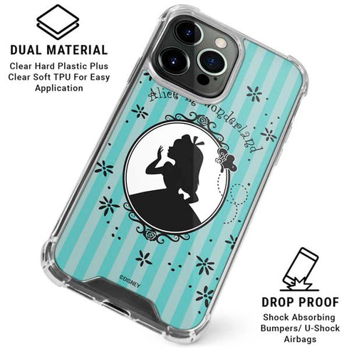 Disney Alice in Wonderland (animated) Silhouette in the Mirror iPhone 16 Pro Max Clear Case