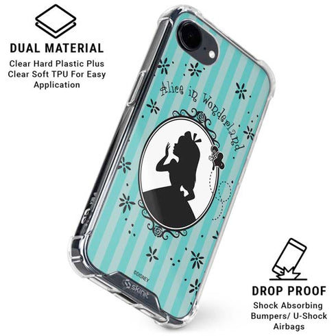 Disney Alice in Wonderland (animated) Silhouette in the Mirror iPhone 16e Clear Case
