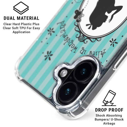 Disney Alice in Wonderland (animated) Silhouette in the Mirror iPhone 17 Clear Case