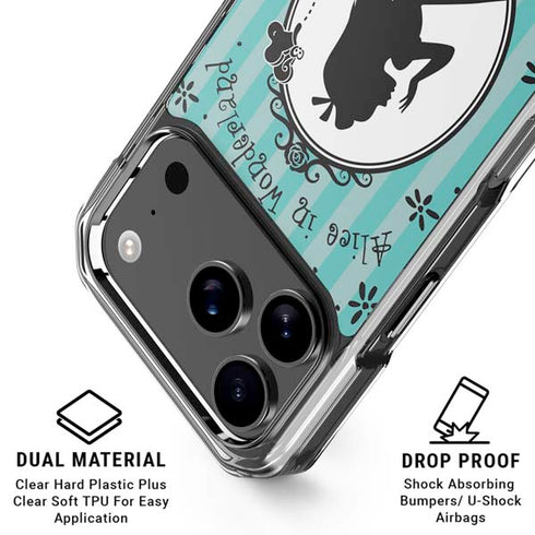 Disney Alice in Wonderland (animated) Silhouette in the Mirror iPhone 18 Pro Clear Case