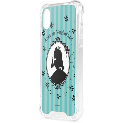 Disney Alice in Wonderland (animated) Silhouette in the Mirror iPhone XS Clear Case
