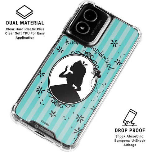 Disney Alice in Wonderland (animated) Silhouette in the Mirror Moto G Power 5G (2024) Clear Case