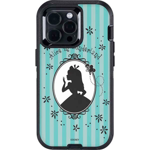 Disney Alice in Wonderland (animated) Silhouette in the Mirror Otterbox Defender iPhone Skin