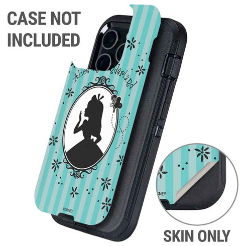 Disney Alice in Wonderland (animated) Silhouette in the Mirror Otterbox Defender iPhone Skin