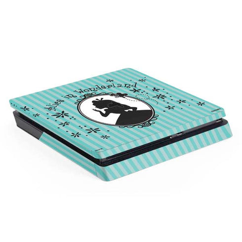 Disney Alice in Wonderland (animated) Silhouette in the Mirror PS4 Slim Skin