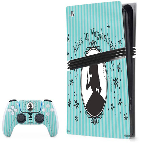 Disney Alice in Wonderland (animated) Silhouette in the Mirror PS5 Pro Bundle Skin