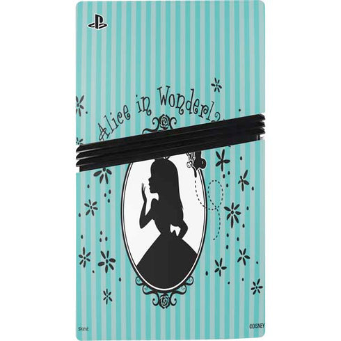 Disney Alice in Wonderland (animated) Silhouette in the Mirror PS5 Pro Console Skin