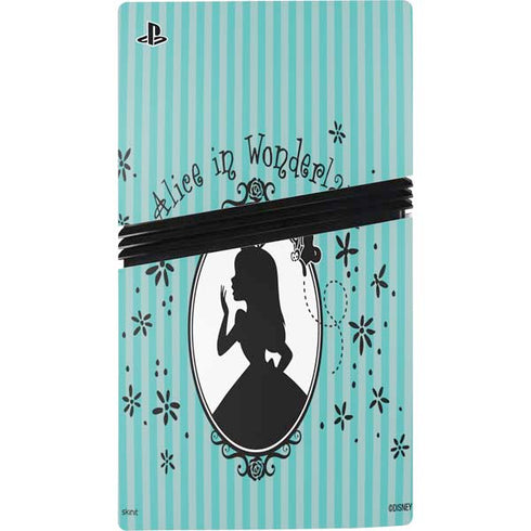 Disney Alice in Wonderland (animated) Silhouette in the Mirror PS5 Pro Disk Console Skin