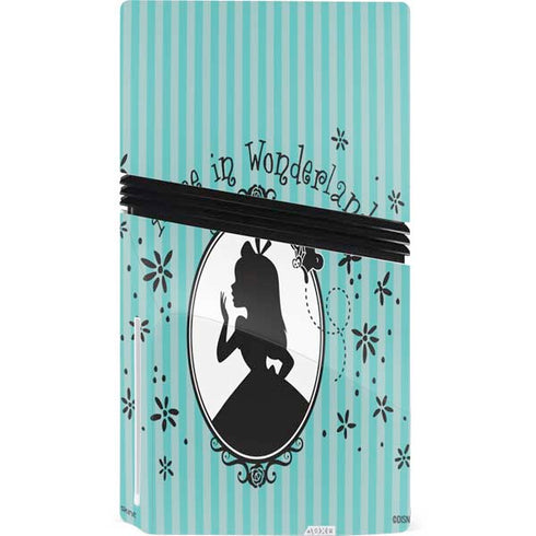 Disney Alice in Wonderland (animated) Silhouette in the Mirror PS5 Pro Disk Console Skin