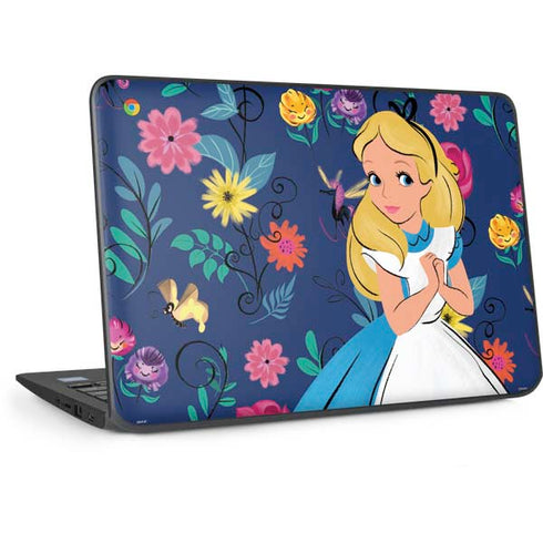 Disney Alice in Wonderland (animated) Floral Print HP Chromebook Skin