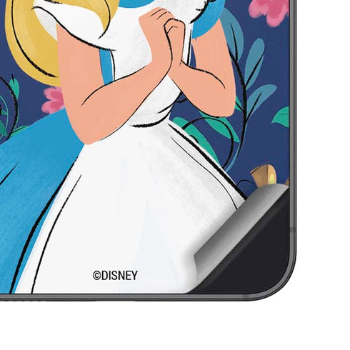 Disney Alice in Wonderland (animated) Floral Print Galaxy A16 5G Skin