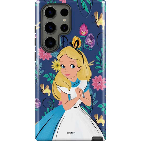 Disney Alice in Wonderland (animated) Floral Print Galaxy S23 Ultra Pro Case