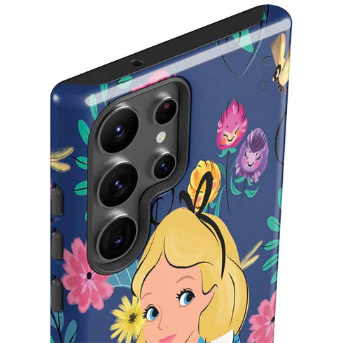 Disney Alice in Wonderland (animated) Floral Print Galaxy S23 Ultra Pro Case
