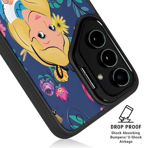Disney Alice in Wonderland (animated) Floral Print Galaxy S25 Kickstand Case