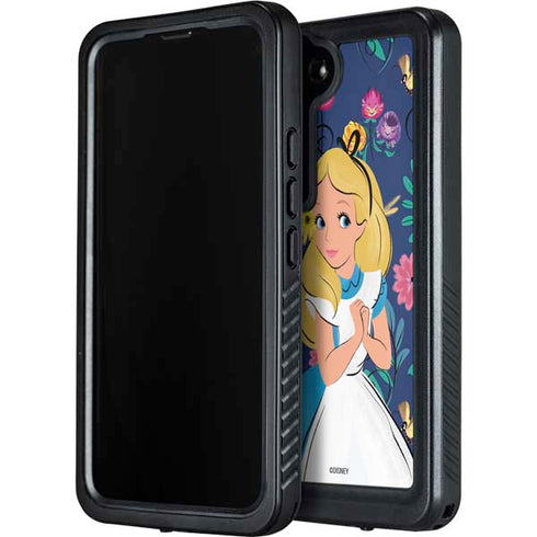 Disney Alice in Wonderland (animated) Floral Print Galaxy S24 Plus Waterproof Case