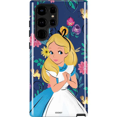 Disney Alice in Wonderland (animated) Floral Print Galaxy S25 Ultra Impact Case